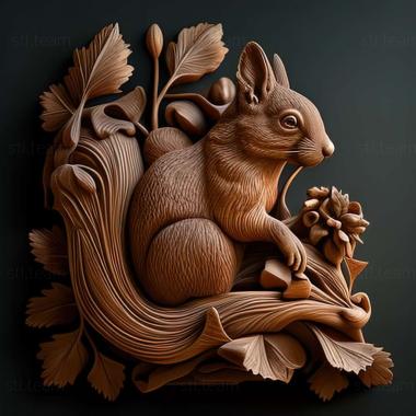 3D model squirrel (STL)